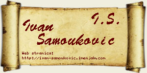 Ivan Samouković vizit kartica